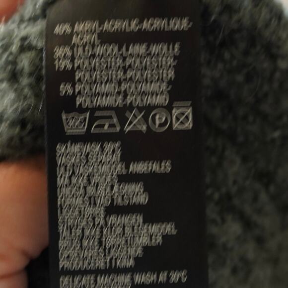 Masai Long Sleeve V Neck Pullover Sweater Gray Womens Size Medium - Picture 5 of 6